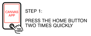 Step 1: Press the home button two times quickly