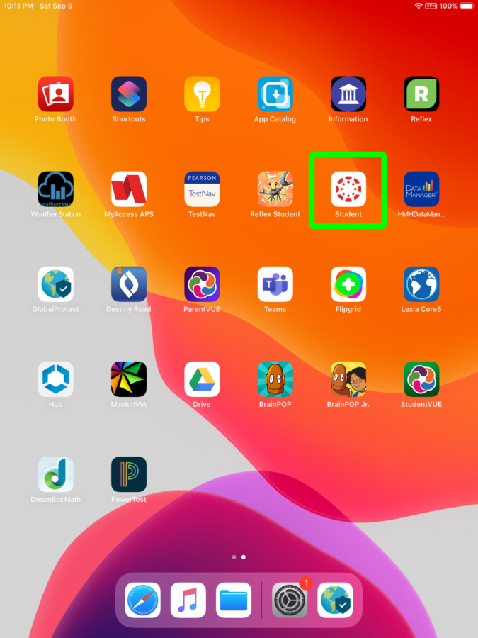 iPad Accessing Homeroom in Canvas Discovery