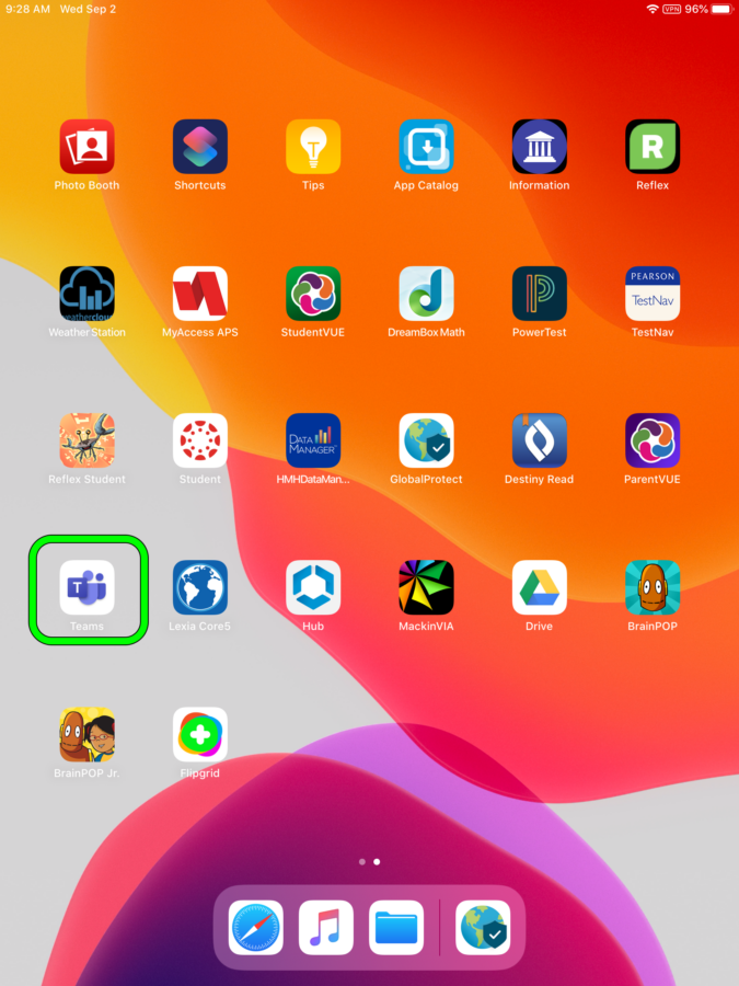 iPad Accessing Homeroom in MS Teams Discovery